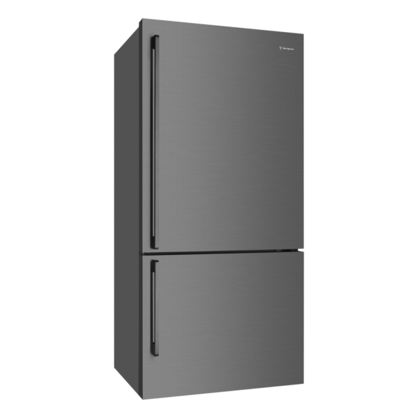 Westinghouse 528L bottom mount fridge with a dark fingerprint resistant real stainless steel finish WBE5304BB-R 