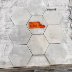 New york polished white large marble hexagon mosaic tile