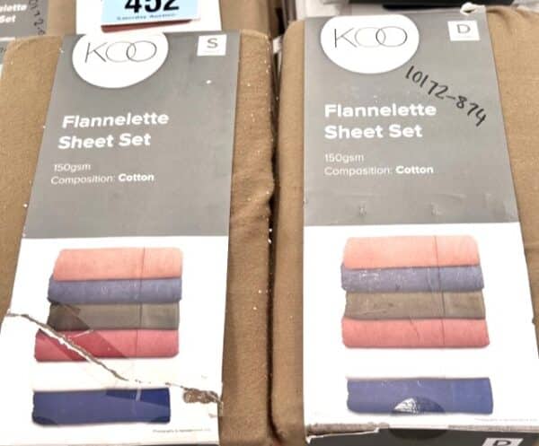 Koo Double bed Camo Green Flannelette Sheet Set