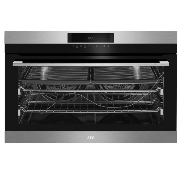 AEG 900mm stainless steel sensecook multifunction PYROLUXE™oven BPK722910M